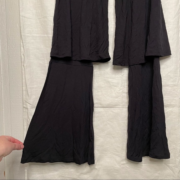 ASOS Design Tiered Ruffle Pants Black 4 Layered Wide Leg High Rise Street Fasion - Picture 9 of 11